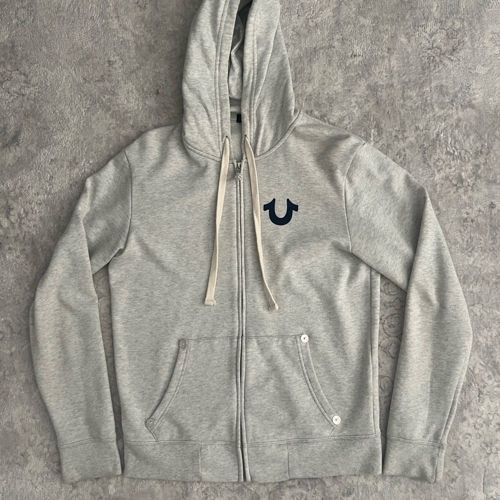 True Religion Gray Hoodie Jacket